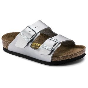 Birkenstock Arizona Metallic Silver Sandals